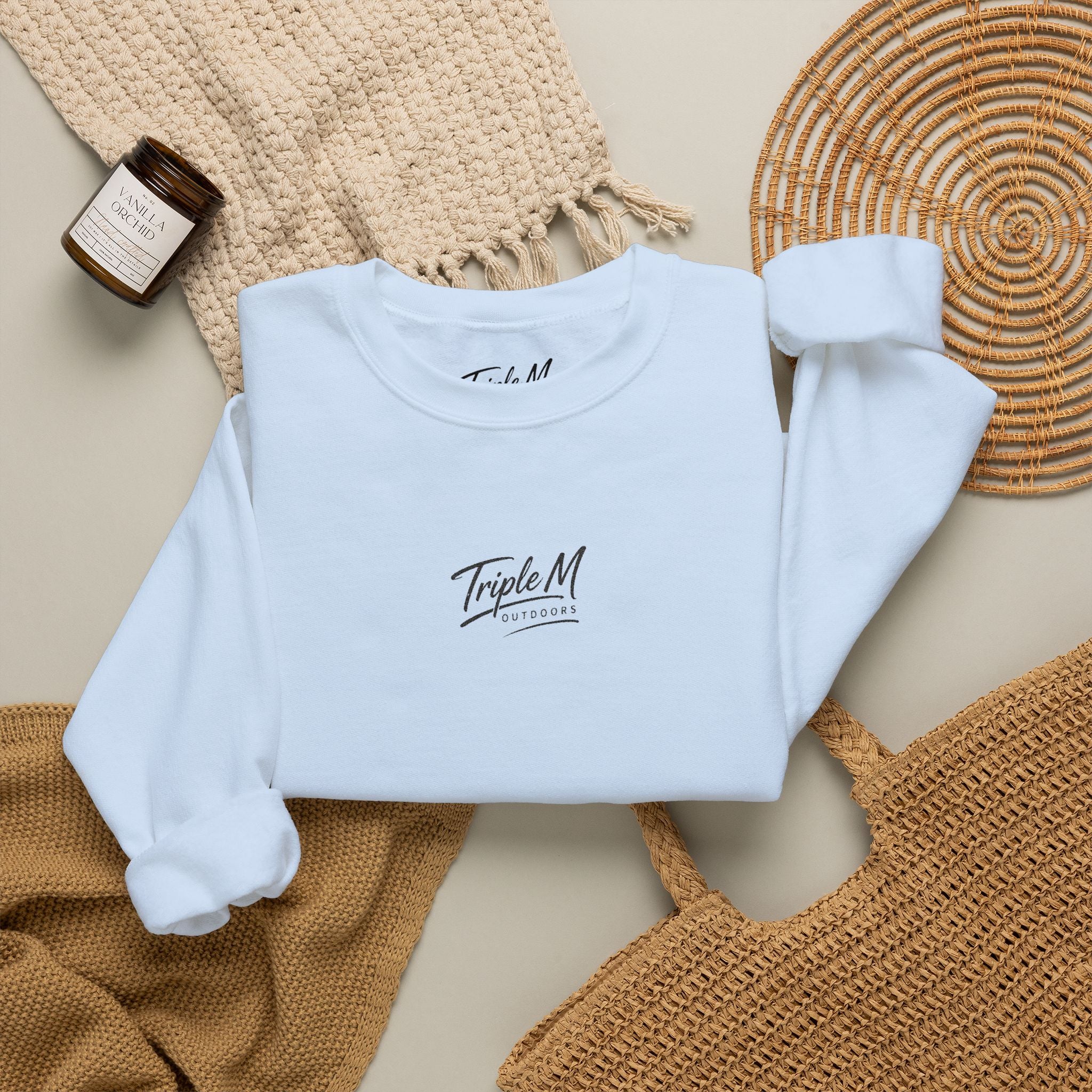 Triple M Outdoors Script Logo Crewneck